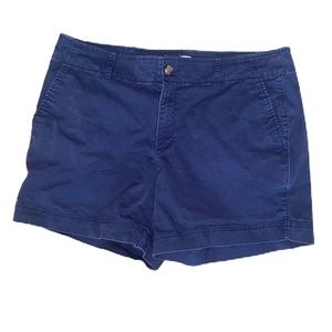 Gap Women's Size 14 Chino Shorts Stretch Navy Blue